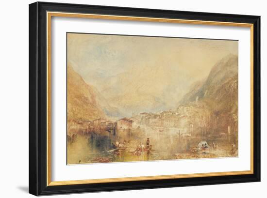 Brunnen from the Lake of Lucerne, 1845 (W/C & Bodycolour on Paper)-Joseph Mallord William Turner-Framed Giclee Print