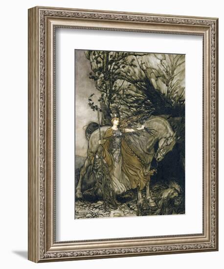 Brunnhilde, 1910-Arthur Rackham-Framed Giclee Print