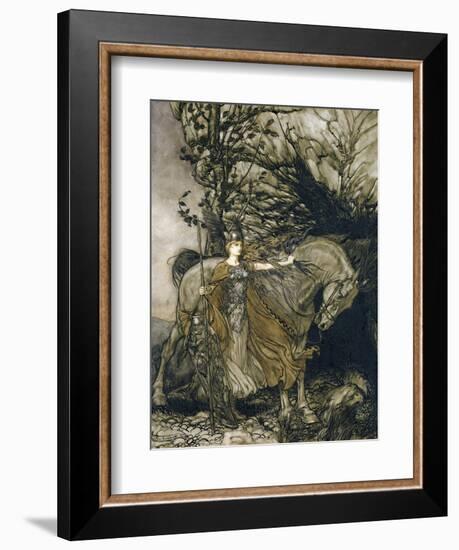 Brunnhilde, 1910-Arthur Rackham-Framed Giclee Print