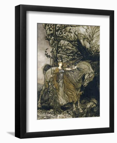 Brunnhilde, 1910-Arthur Rackham-Framed Giclee Print