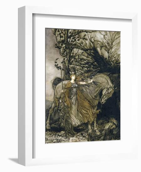 Brunnhilde, 1910-Arthur Rackham-Framed Giclee Print