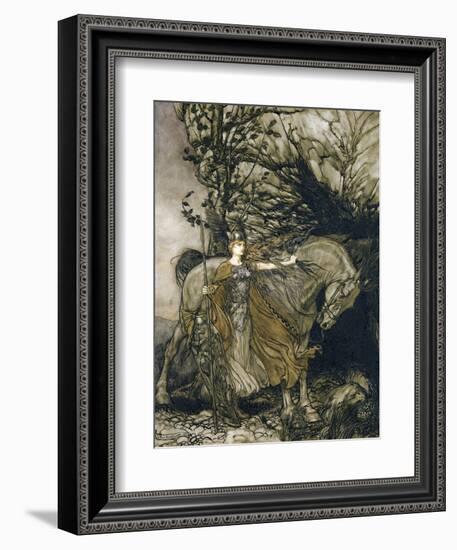 Brunnhilde, 1910-Arthur Rackham-Framed Giclee Print