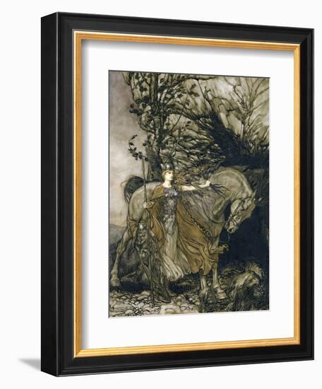 Brunnhilde, 1910-Arthur Rackham-Framed Giclee Print