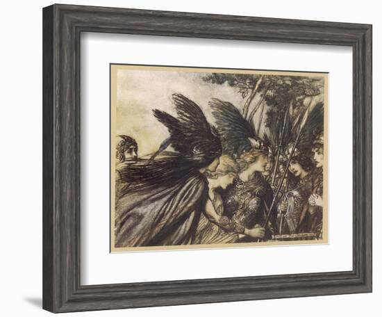 Brunnhilde and Valkyries-Arthur Rackham-Framed Photographic Print