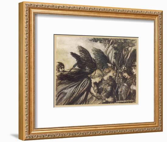 Brunnhilde and Valkyries-Arthur Rackham-Framed Photographic Print