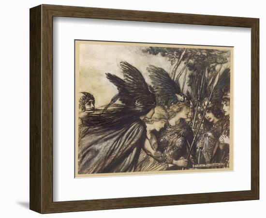 Brunnhilde and Valkyries-Arthur Rackham-Framed Photographic Print