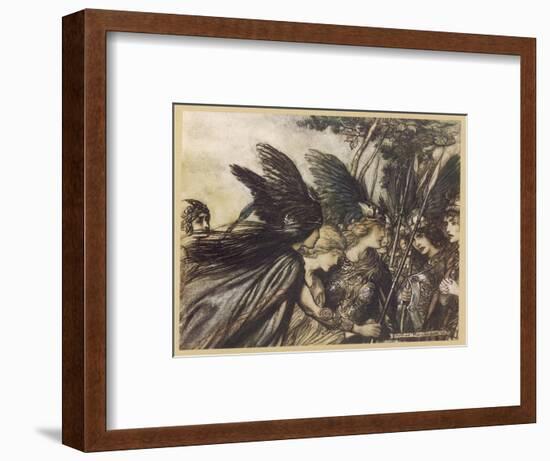 Brunnhilde and Valkyries-Arthur Rackham-Framed Photographic Print