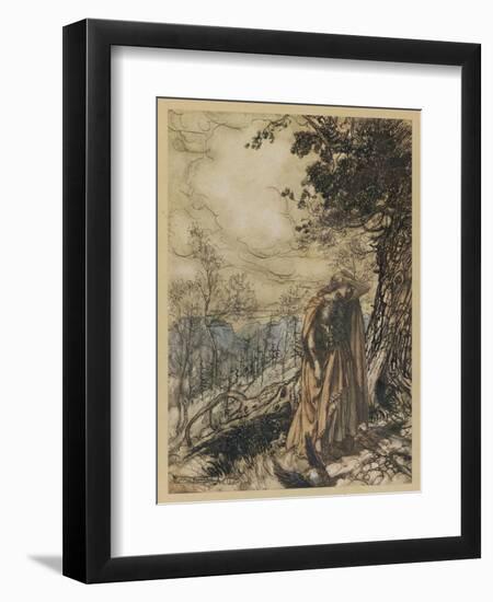 Brunnhilde Dismayedg-Arthur Rackham-Framed Art Print