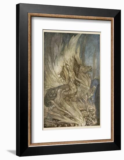 Brunnhilde's End-Arthur Rackham-Framed Photographic Print