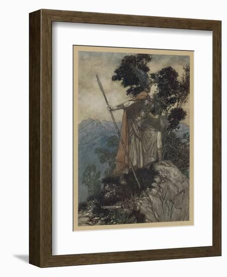 Brunnhilde-Arthur Rackham-Framed Art Print