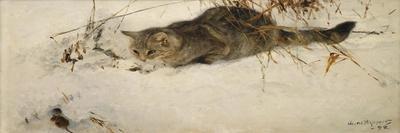 Cat Hunting, 1883-Bruno Liljefors-Framed Art Print