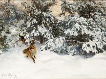 Winter Landscape with Fox and Hounds-Bruno Liljefors-Premier Image Canvas