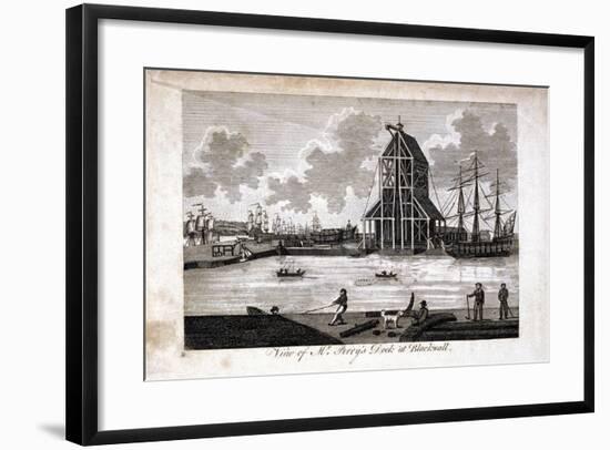Brunswick Dock, Blackwall, Poplar, London, C1800-null-Framed Giclee Print