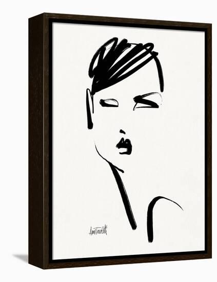 Brush Portrait IV-Anne Tavoletti-Framed Stretched Canvas