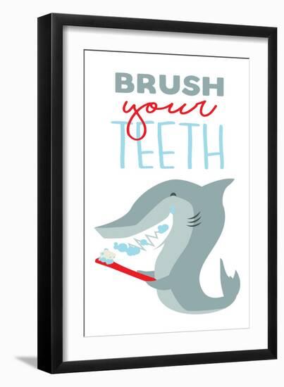 Brush Your Teeth-Jace Grey-Framed Premium Giclee Print