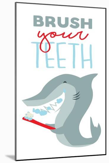 Brush Your Teeth-Jace Grey-Mounted Art Print