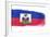 Brushstroke Flag Haiti-robodread-Framed Art Print