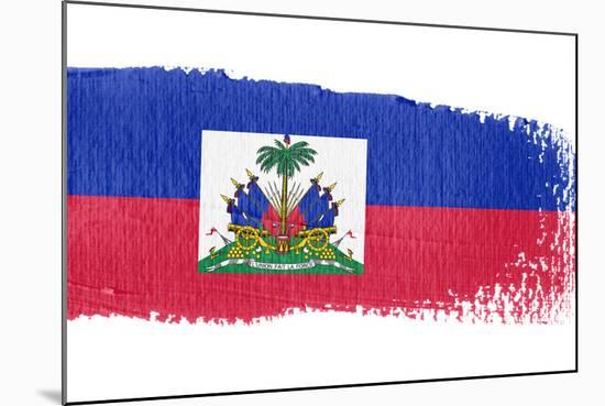 Brushstroke Flag Haiti-robodread-Mounted Art Print