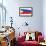 Brushstroke Flag Philippines-robodread-Framed Stretched Canvas displayed on a wall