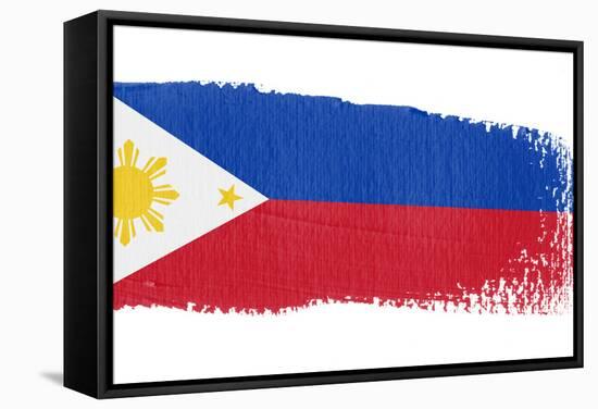 Brushstroke Flag Philippines-robodread-Framed Stretched Canvas