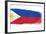 Brushstroke Flag Philippines-robodread-Framed Art Print