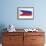 Brushstroke Flag Philippines-robodread-Framed Art Print displayed on a wall