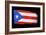 Brushstroke Flag Puerto Rico-robodread-Framed Art Print