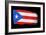 Brushstroke Flag Puerto Rico-robodread-Framed Art Print