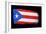 Brushstroke Flag Puerto Rico-robodread-Framed Art Print