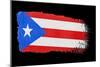 Brushstroke Flag Puerto Rico-robodread-Mounted Art Print