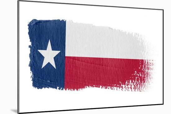 Brushstroke Flag Texas-robodread-Mounted Art Print