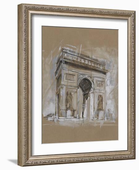 Brushwork Architecture Study I-Ethan Harper-Framed Art Print