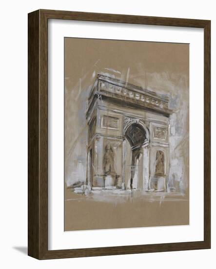 Brushwork Architecture Study I-Ethan Harper-Framed Art Print