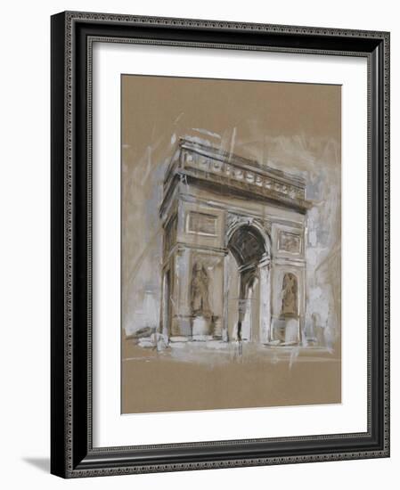 Brushwork Architecture Study I-Ethan Harper-Framed Art Print