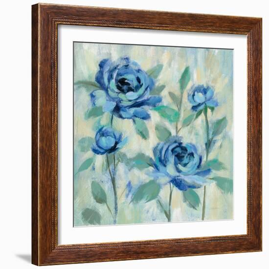 Brushy Blue Flowers I-Silvia Vassileva-Framed Art Print