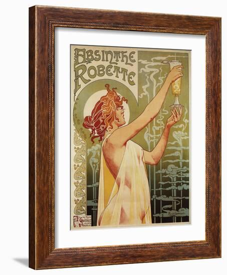 Brussels, Belgium - Robette Absinthe Advertisement Poster-Lantern Press-Framed Art Print