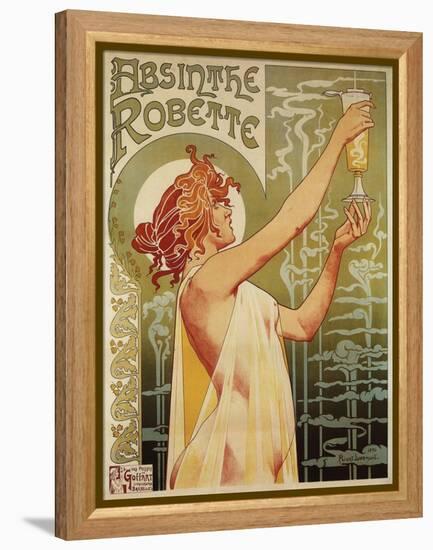 Brussels, Belgium - Robette Absinthe Advertisement Poster-Lantern Press-Framed Stretched Canvas