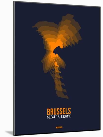 Brussels Radiant Map 3-NaxArt-Mounted Art Print