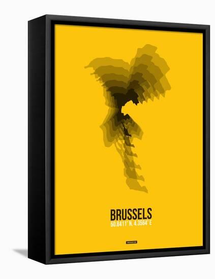 Brussels Radiant Map 4-NaxArt-Framed Stretched Canvas