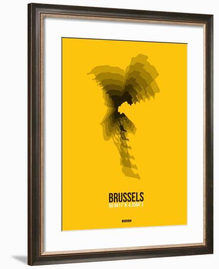 Brussels Radiant Map 4-NaxArt-Framed Art Print