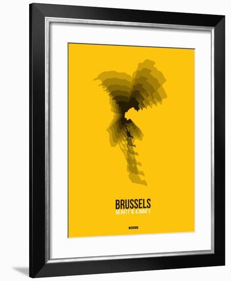 Brussels Radiant Map 4-NaxArt-Framed Art Print