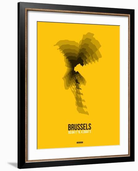 Brussels Radiant Map 4-NaxArt-Framed Art Print