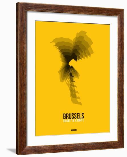 Brussels Radiant Map 4-NaxArt-Framed Art Print