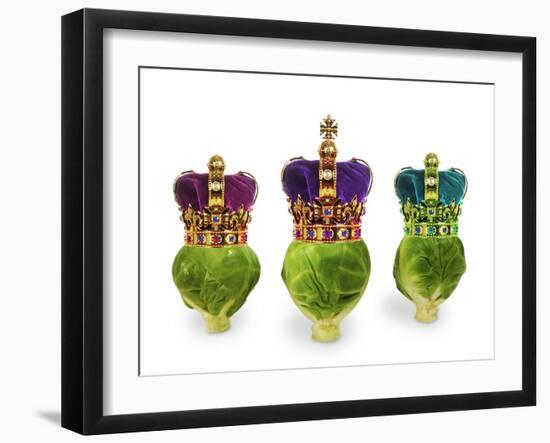 Brussels Sprouts with Crowns 'We Three Kings'-null-Framed Photographic Print