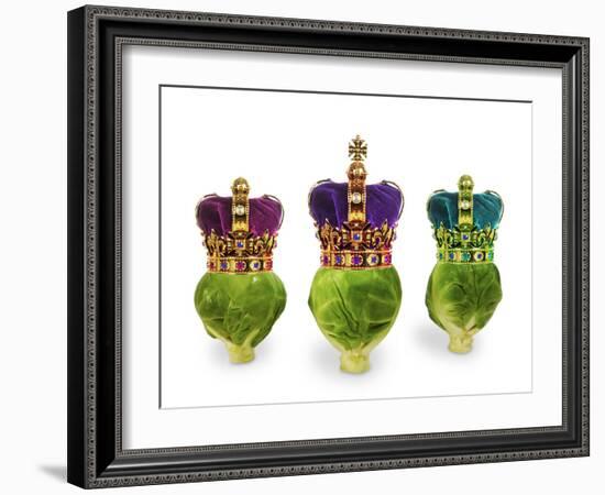 Brussels Sprouts with Crowns 'We Three Kings'-null-Framed Photographic Print