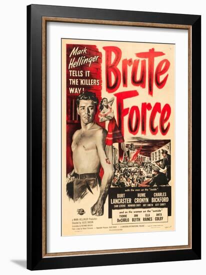 Brute Force, Burt Lancaster, Yvonne De Carlo, 1947-null-Framed Art Print