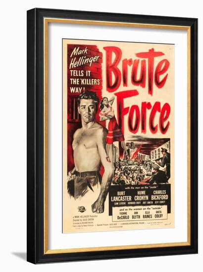 Brute Force, Burt Lancaster, Yvonne De Carlo, 1947-null-Framed Art Print