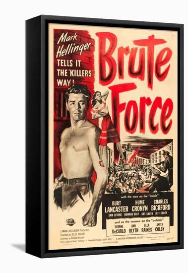 Brute Force, Burt Lancaster, Yvonne De Carlo, 1947-null-Framed Stretched Canvas