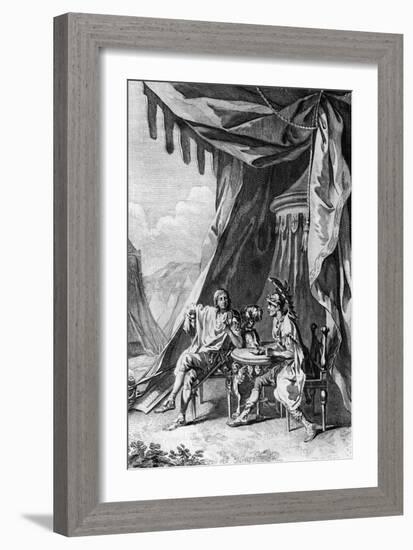 Brutus and Cassius in Brutus's Tent, Act IV Scene III from "Julius Caesar" by William Shakespeare-Francis Hayman-Framed Giclee Print
