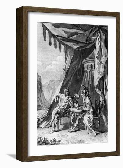 Brutus and Cassius in Brutus's Tent, Act IV Scene III from "Julius Caesar" by William Shakespeare-Francis Hayman-Framed Giclee Print